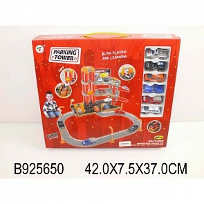 Гараж 3-х уровневый с машинками и аксессуарами (Parking Tower, B925650sim)